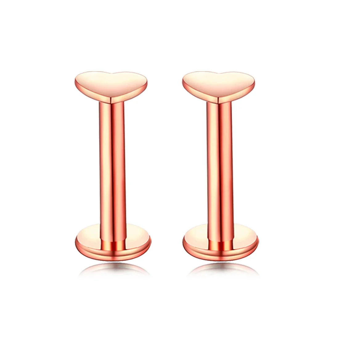 Puncture Jewelry Stainless Steel Heartshaped Lip Nail With Zircon And Electroplating Treatment - Image 14
