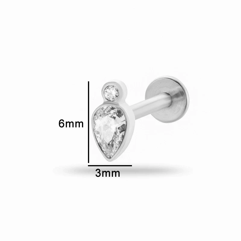 Puncture Jewelry Titanium Alloy Drop Shape Electroplated For Women - Image 10
