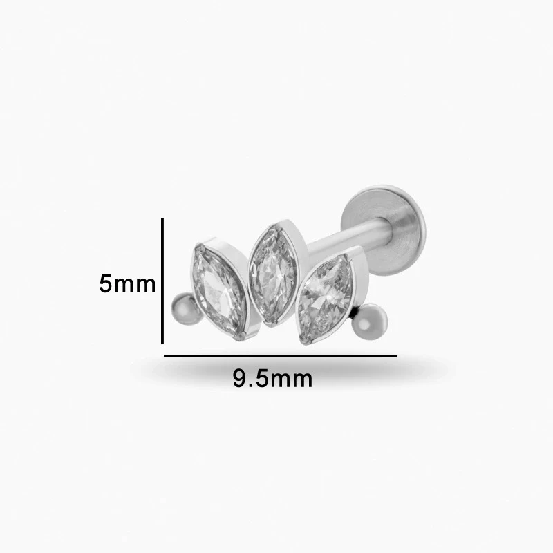 Puncture Jewelry Titanium Alloy Drop Shape Electroplated For Women - Image 12