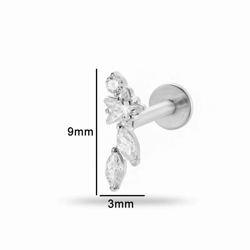 Puncture Jewelry Titanium Alloy Drop Shape Electroplated For Women - Image 14