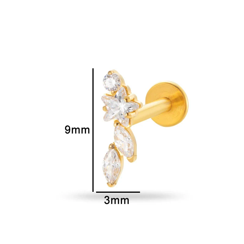 Puncture Jewelry Titanium Alloy Drop Shape Electroplated For Women - Image 15
