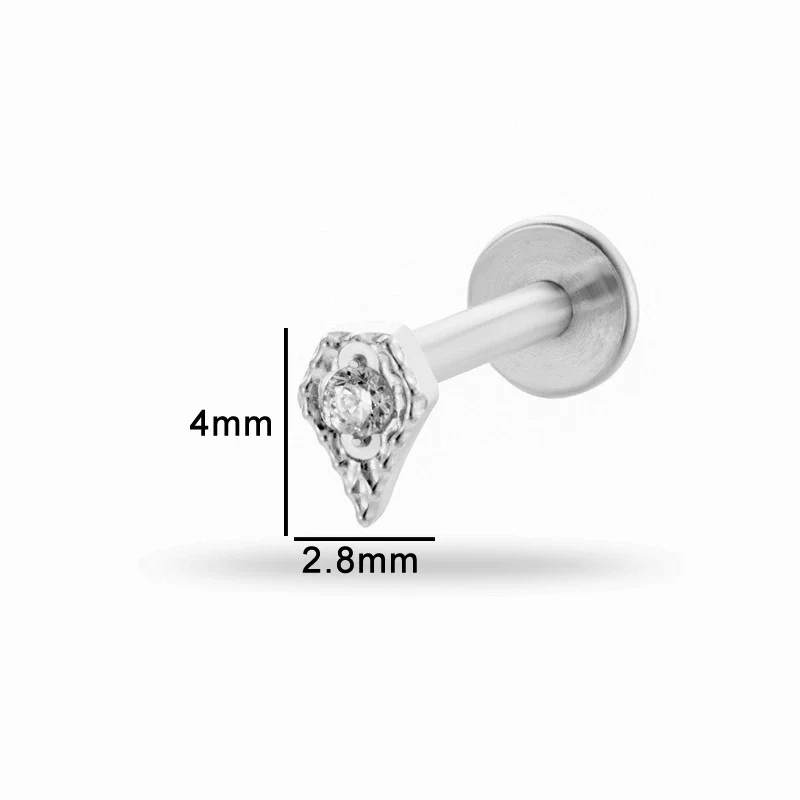 Puncture Jewelry Titanium Alloy Drop Shape Electroplated For Women - Image 6