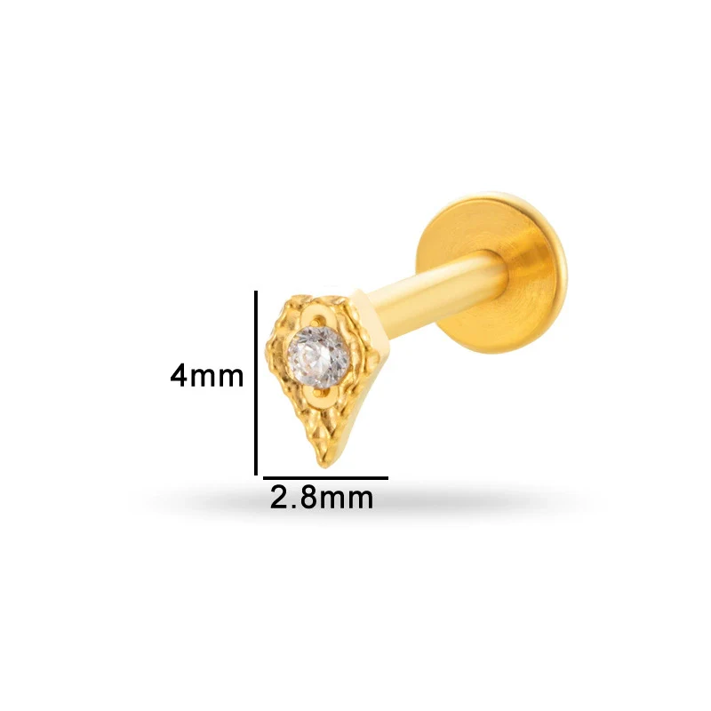 Puncture Jewelry Titanium Alloy Drop Shape Electroplated For Women - Image 7
