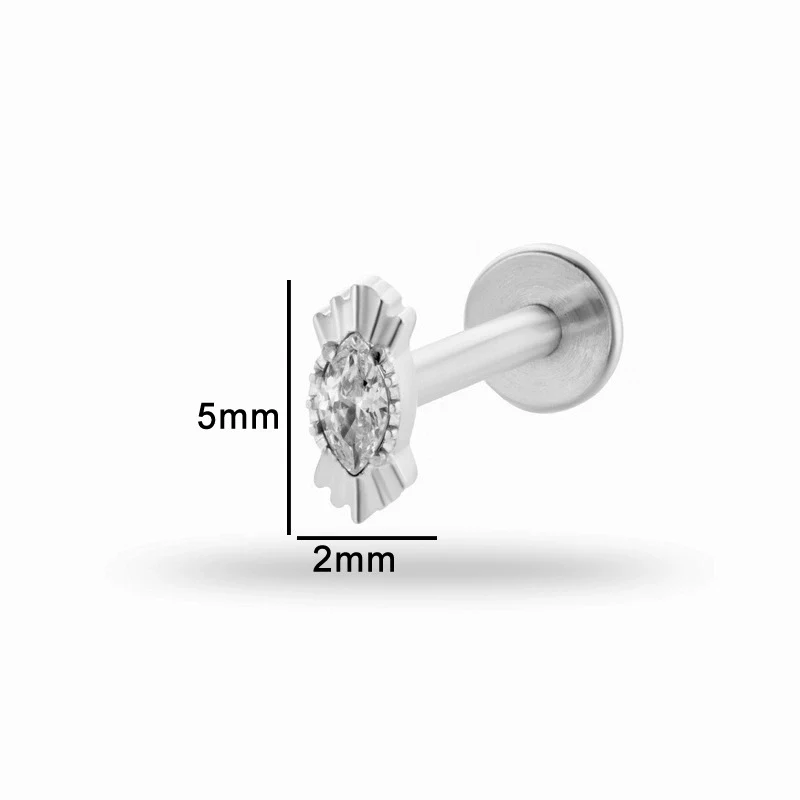 Puncture Jewelry Titanium Alloy Drop Shape Electroplated For Women - Image 8