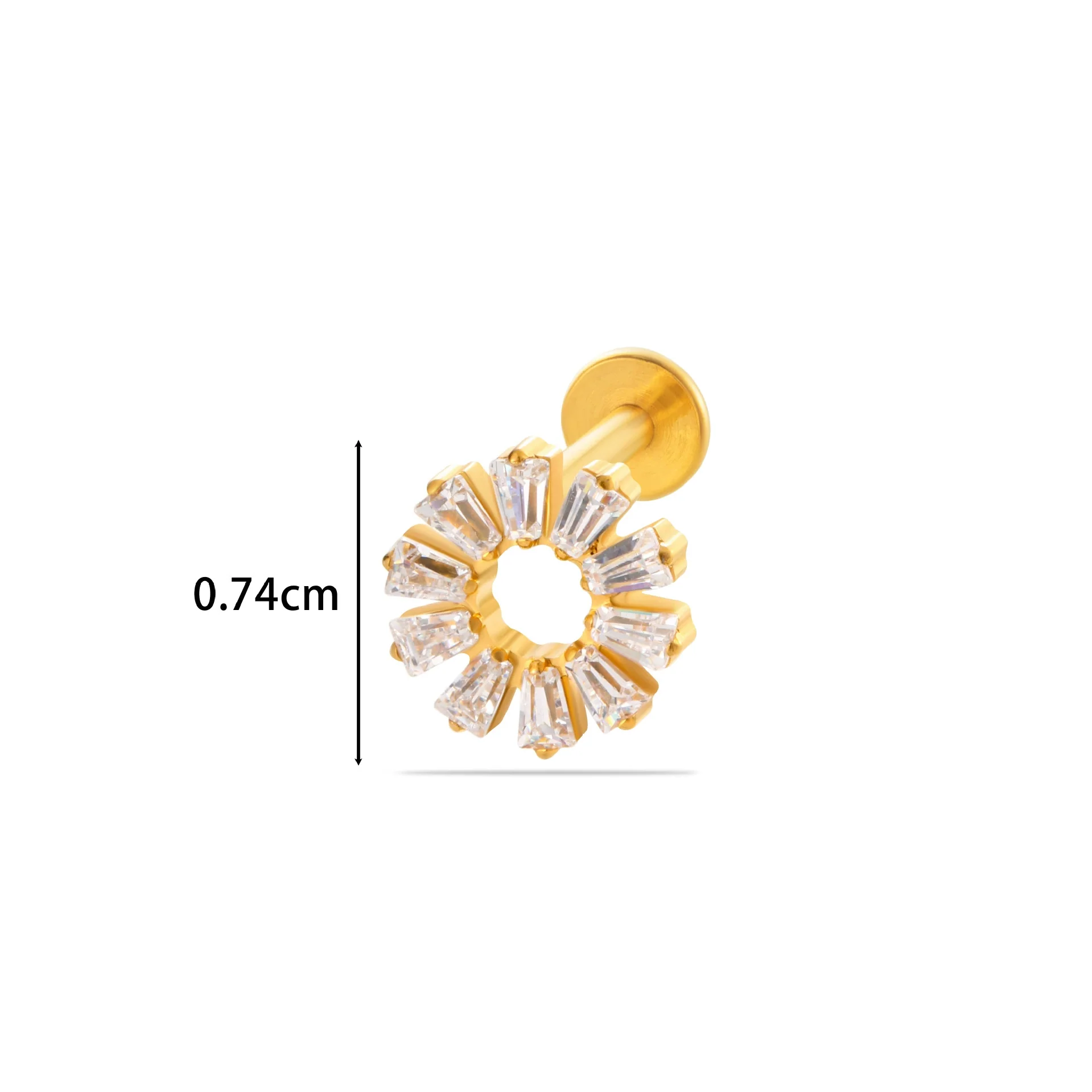 Puncture Jewelry Titanium Alloy Flower Style Electroplated For Women - Image 10