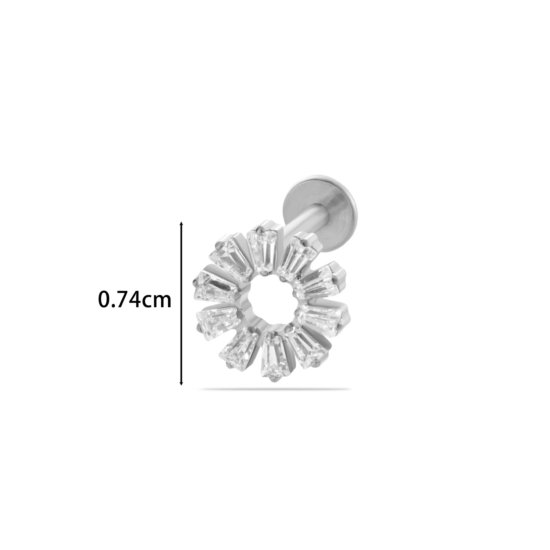 Puncture Jewelry Titanium Alloy Flower Style Electroplated For Women - Image 11