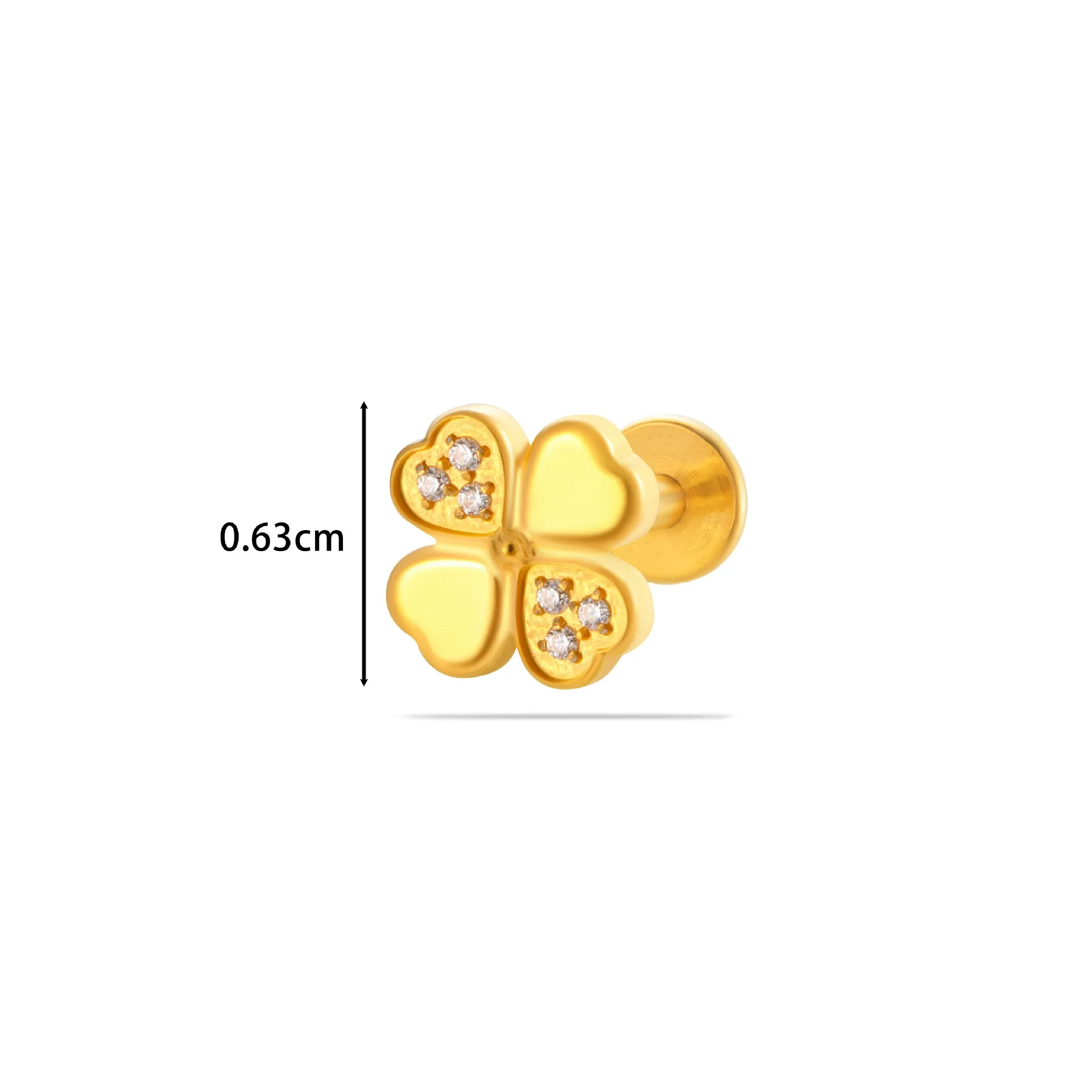 Puncture Jewelry Titanium Alloy Flower Style Electroplated For Women - Image 12