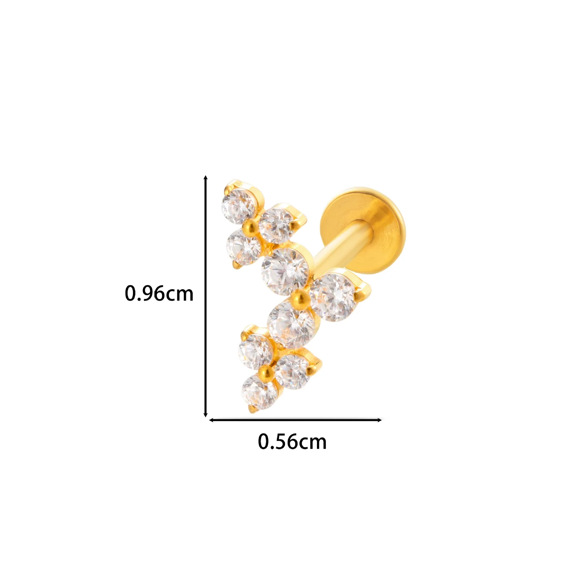 Puncture Jewelry Titanium Alloy Flower Style Electroplated For Women - Image 18