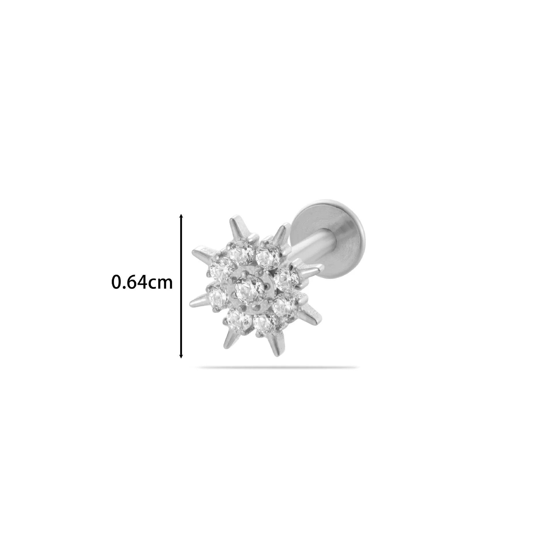 Puncture Jewelry Titanium Alloy Flower Style Electroplated For Women - Image 7
