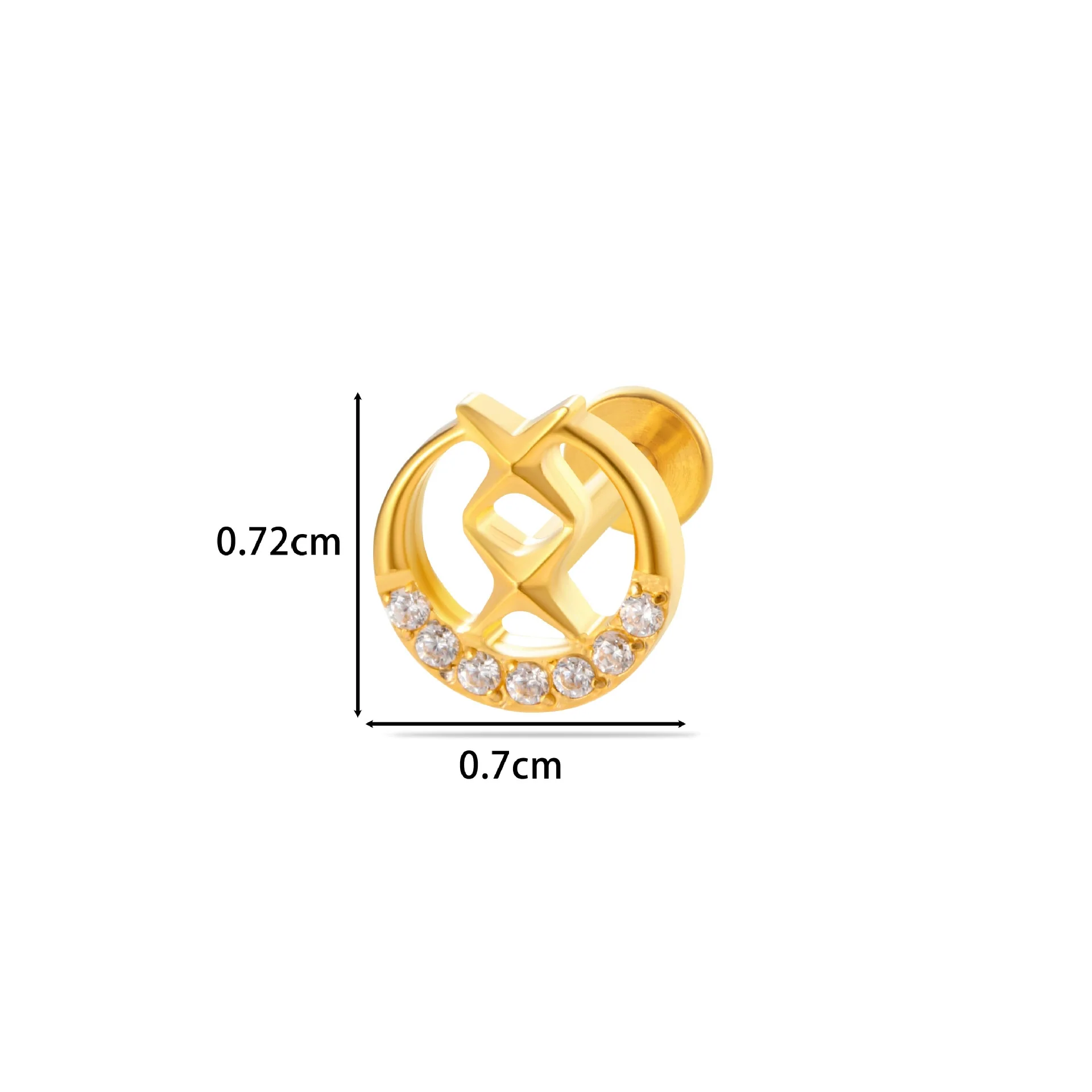 Puncture Jewelry Titanium Alloy Flower Style Electroplated For Women - Image 8