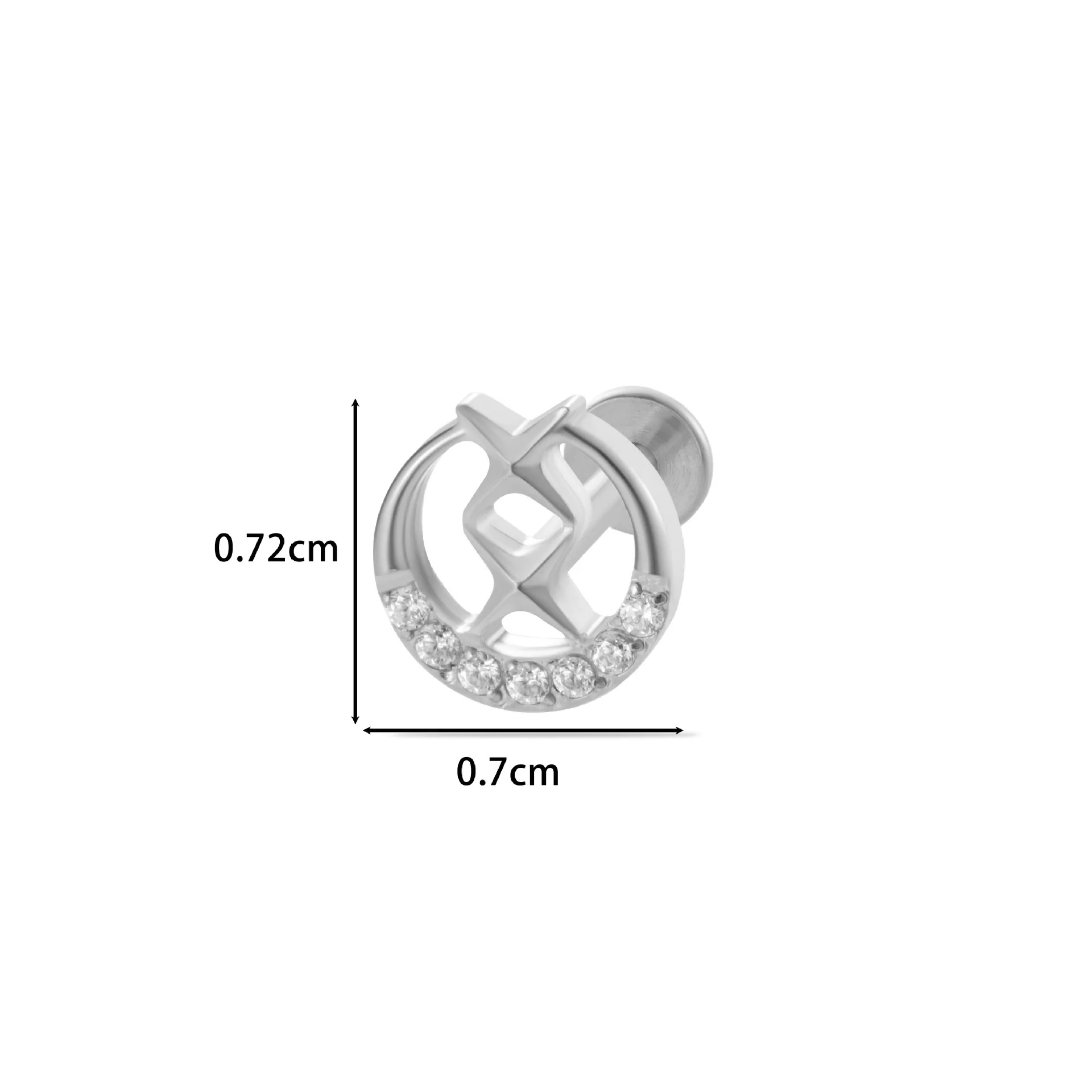 Puncture Jewelry Titanium Alloy Flower Style Electroplated For Women - Image 9