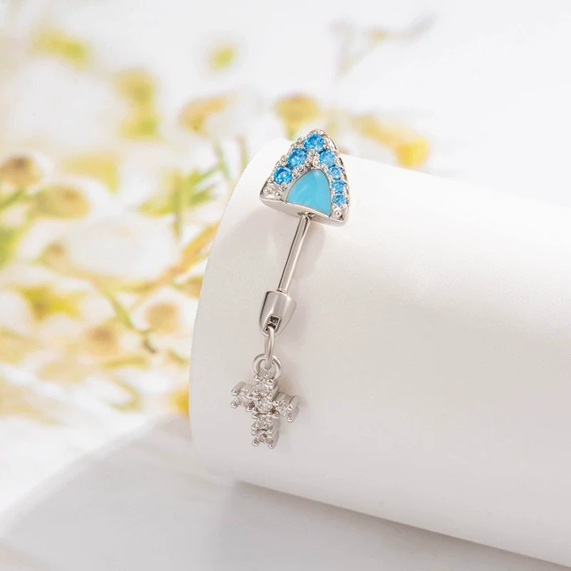 Puncture Jewelry Titanium Steel Love Cross Pendant With Kitten Ear Shape Animal Zodiac Pattern Electroplated For Women Fashion Style - Image 10