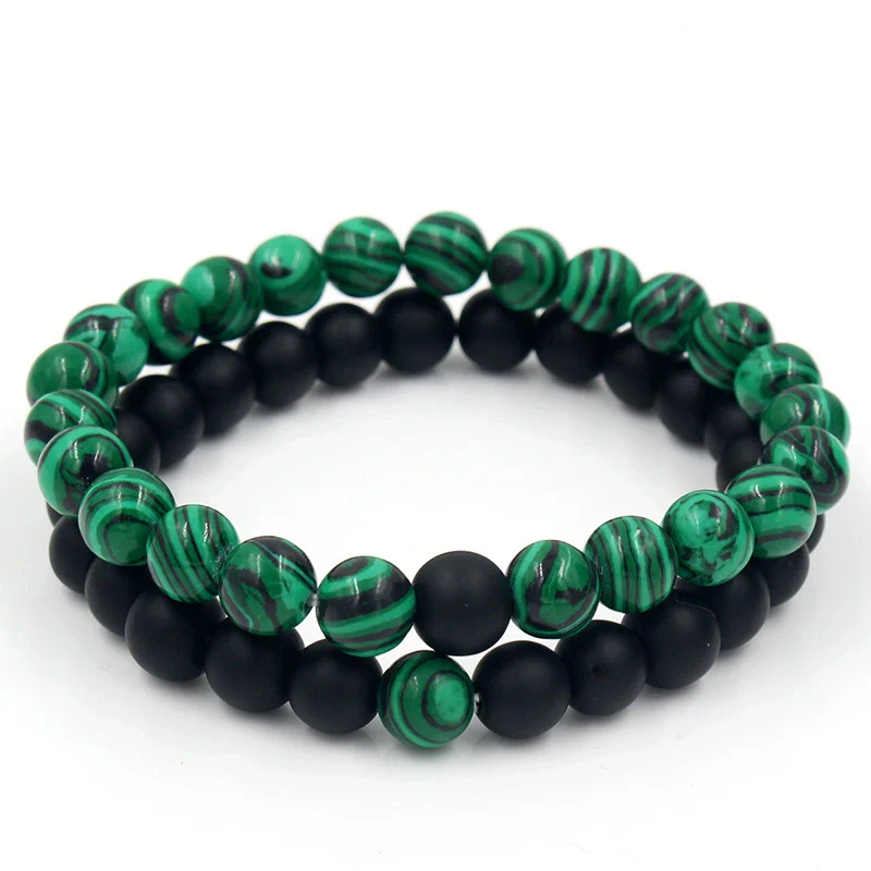 Punk Bracelet Copper Inlaid With Zircon Volcanic Stone Ball Skull Handmade Unisex - Image 11