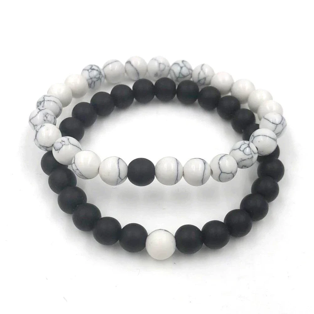 Punk Bracelet Copper Inlaid With Zircon Volcanic Stone Ball Skull Handmade Unisex - Image 15