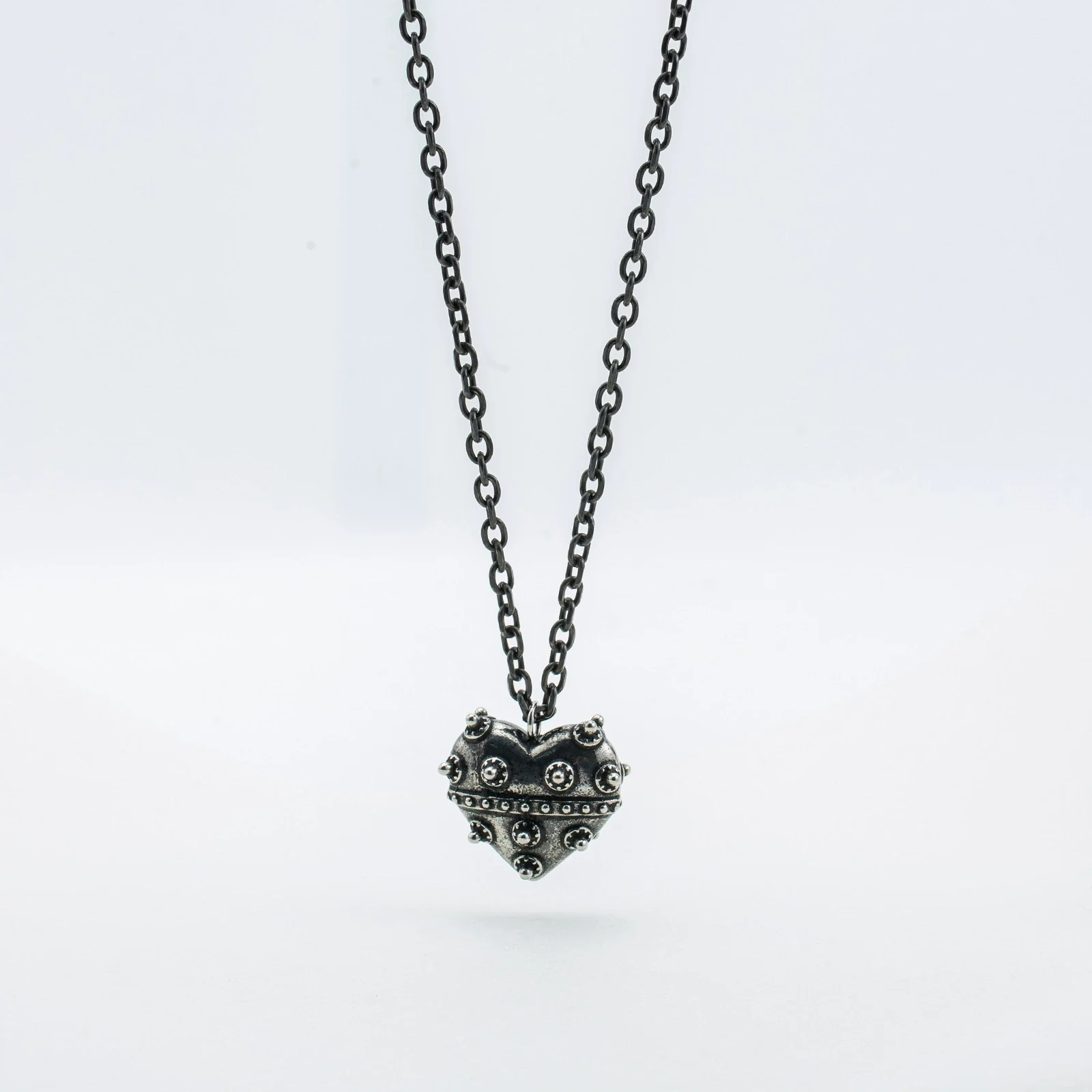 Punk Dark Style Titanium Steel Heart Shape Pendant Necklace - Image 2