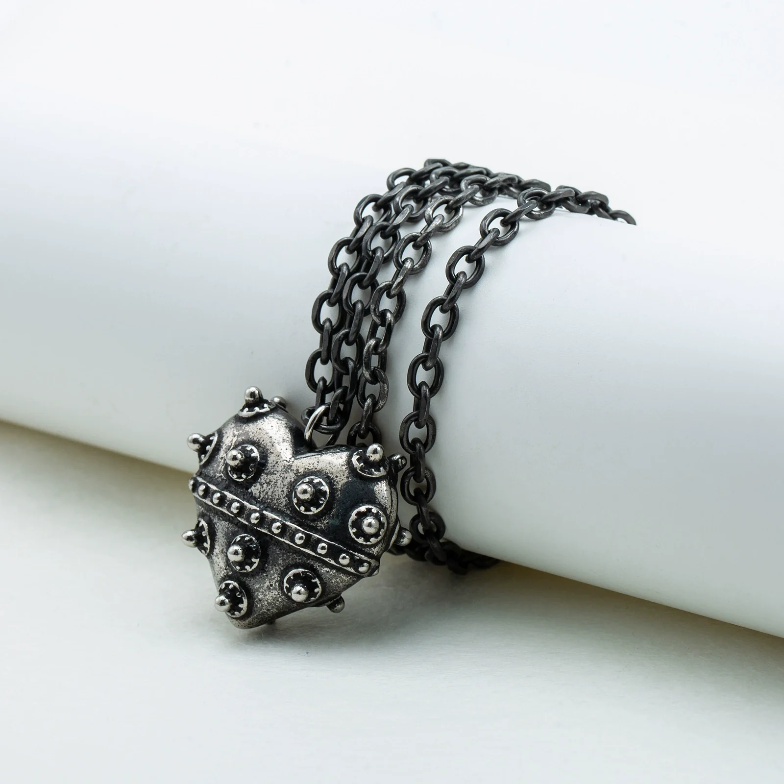 Punk Dark Style Titanium Steel Heart Shape Pendant Necklace - Image 3