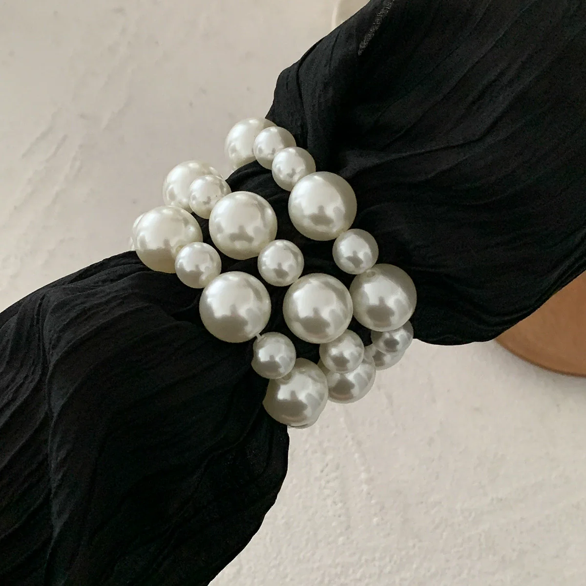 Punk Geometric Resin Beaded Elastic Bracelet For Women With Electroplating - Image 9