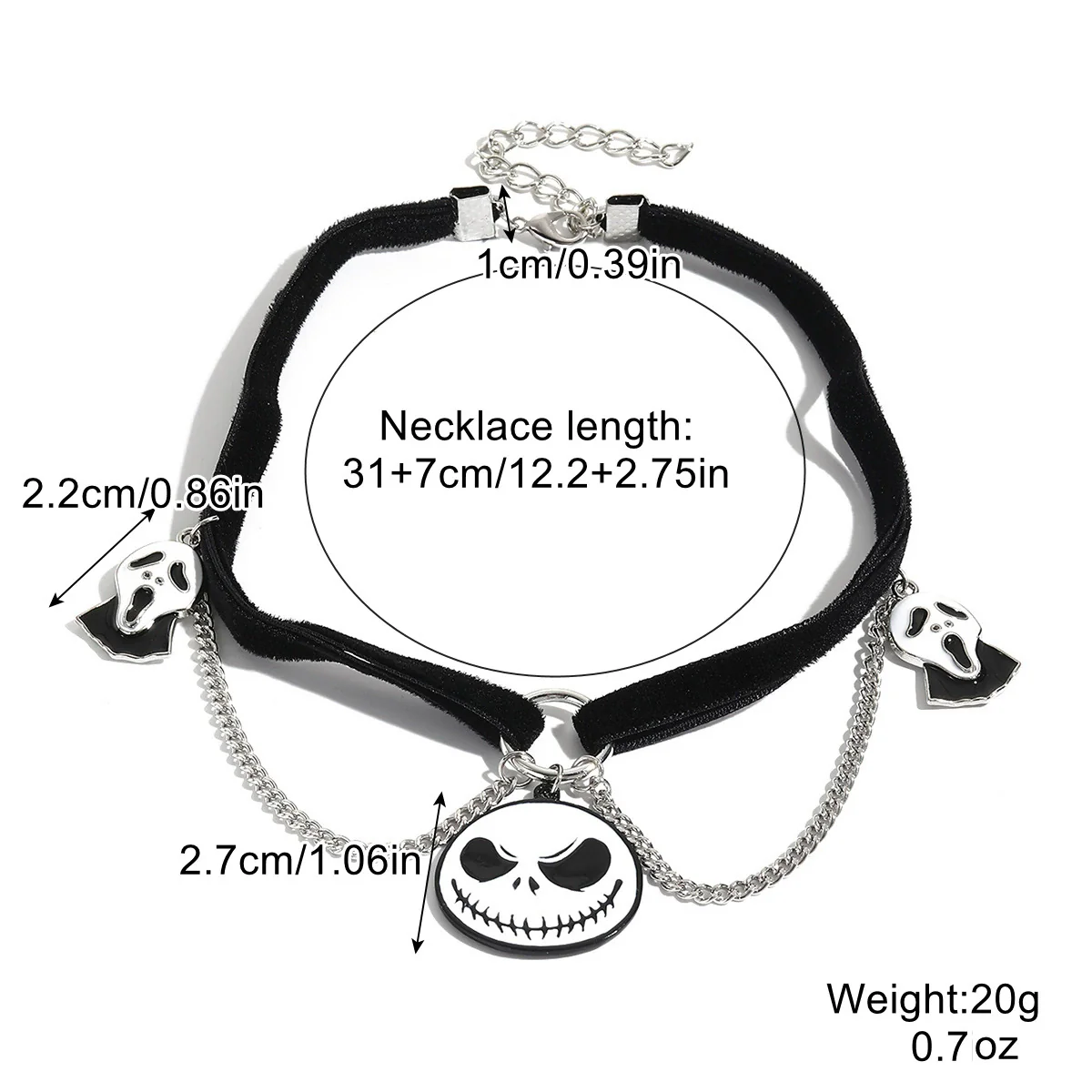 Punk Gothic Necklace Black Artificial Leather Zinc Alloy Twisted Chain Geometric Electroplating Jewelry - Image 9