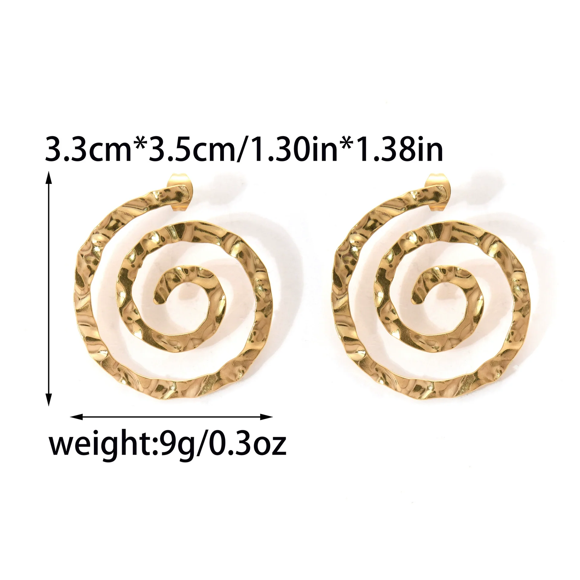 Punk Style Stainless Steel Electroplated Vortex Hollow Spiral Mosquito Incense Earrings Jewelry - Image 5
