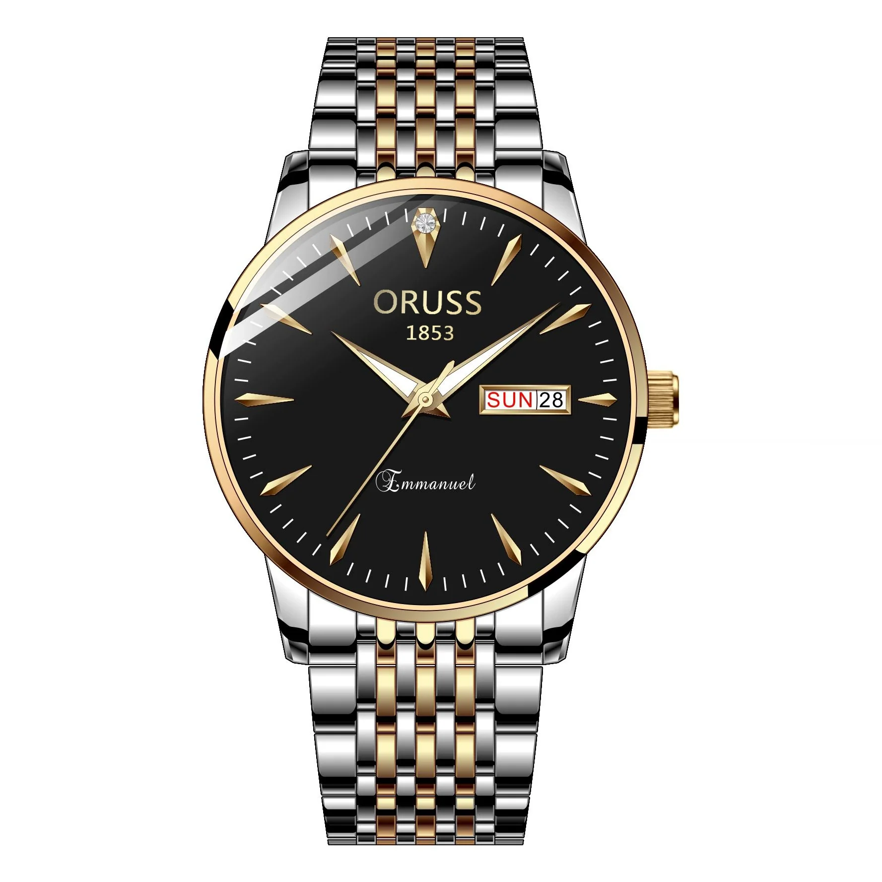 Quartz Watch Alloy Case Mineral Strengthened Glass Mirror Round Dial Men's - Image 10