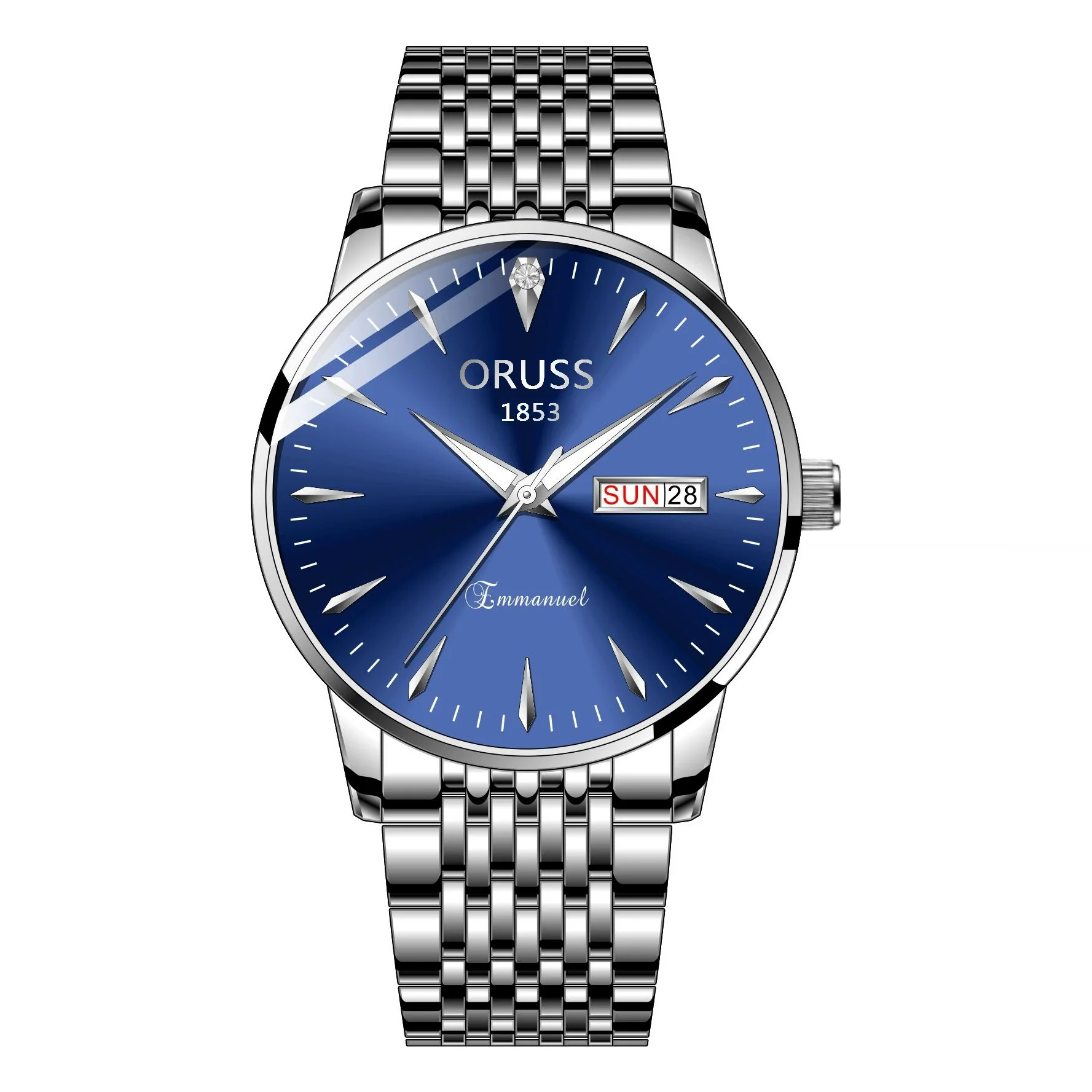 Quartz Watch Alloy Case Mineral Strengthened Glass Mirror Round Dial Men's - Image 12