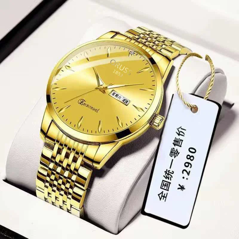 Quartz Watch Alloy Case Mineral Strengthened Glass Mirror Round Dial Men's - Image 15