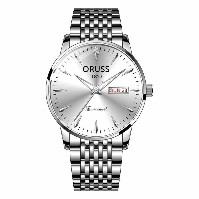 Quartz Watch Alloy Case Mineral Strengthened Glass Mirror Round Dial Men's - Image 2