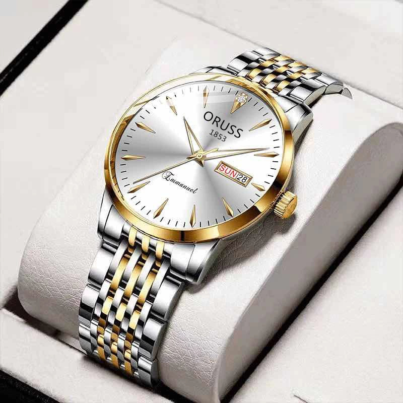 Quartz Watch Alloy Case Mineral Strengthened Glass Mirror Round Dial Men's - Image 3