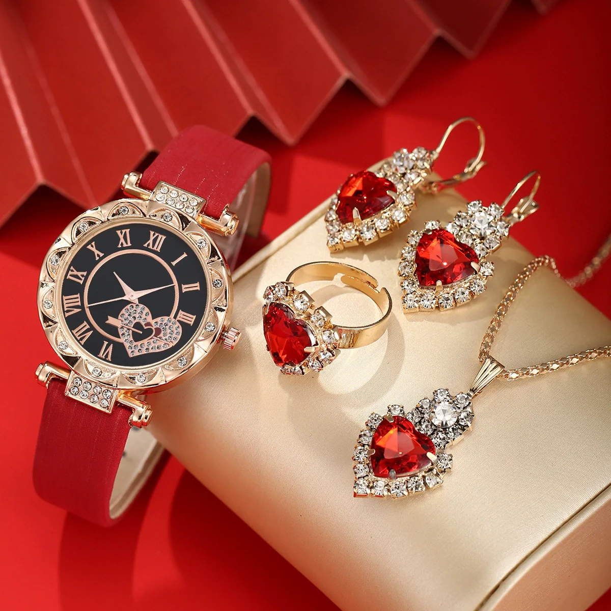 Quartz Watch Alloy Case Ordinary Glass Mirror Imitation Leather Strap Titanium Metal Buckle Round Dial Casual Style Unisex - Image 6