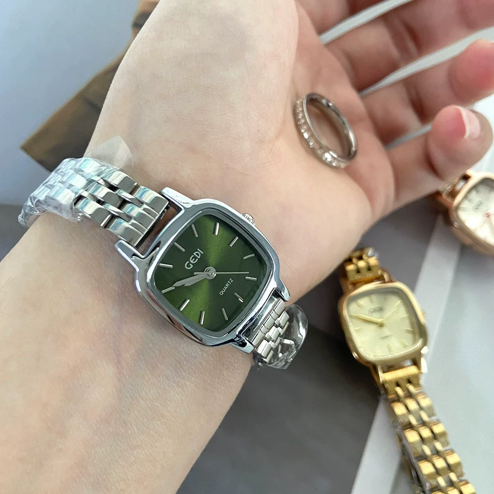 Quartz Watch Alloy Strap Square Dial Female Casual Style - Image 4
