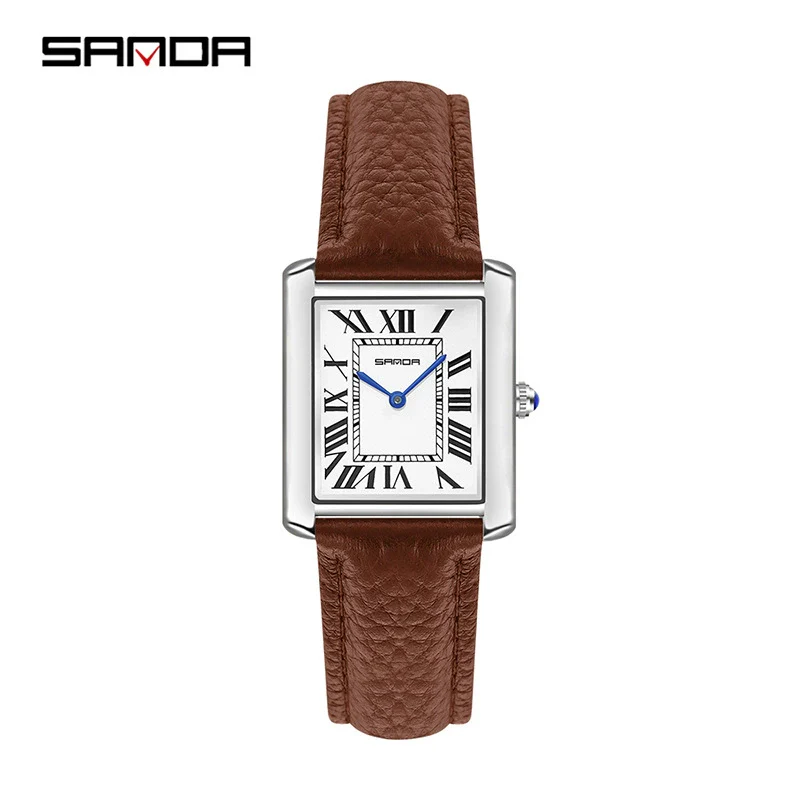 Quartz Watch Square Dial Alloy Alloy And Stainless Steel Allmatch Fashion Business Waterproof Couple Watch - Image 10