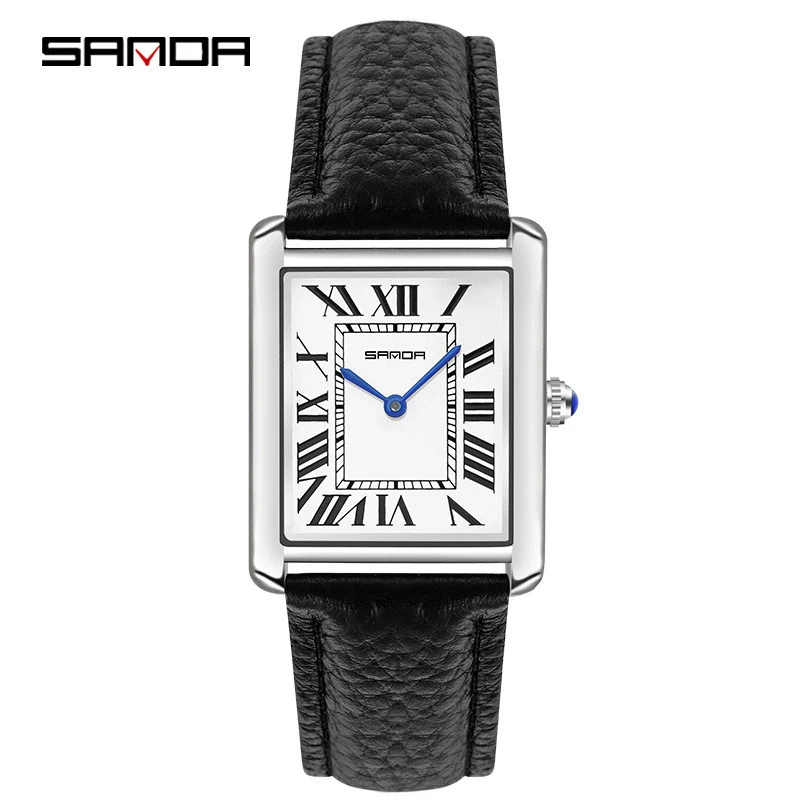 Quartz Watch Square Dial Alloy Alloy And Stainless Steel Allmatch Fashion Business Waterproof Couple Watch - Image 7