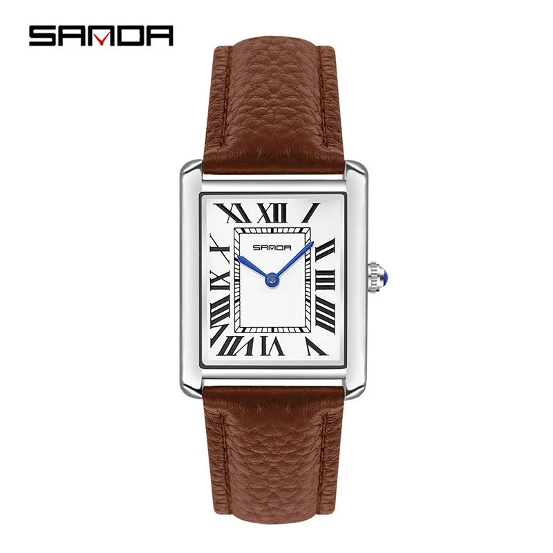 Quartz Watch Square Dial Alloy Alloy And Stainless Steel Allmatch Fashion Business Waterproof Couple Watch - Image 9
