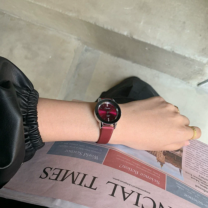 Quartz Watch Zinc Alloy Case Imitation Leather Strap Round Dial For Men And Women Couples - Image 2
