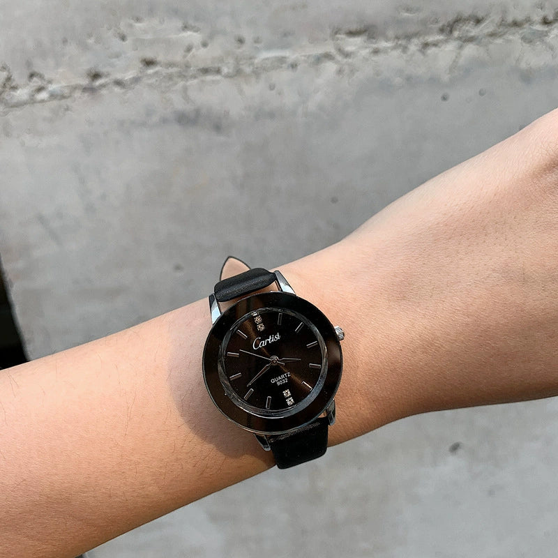Quartz Watch Zinc Alloy Case Imitation Leather Strap Round Dial For Men And Women Couples - Image 4