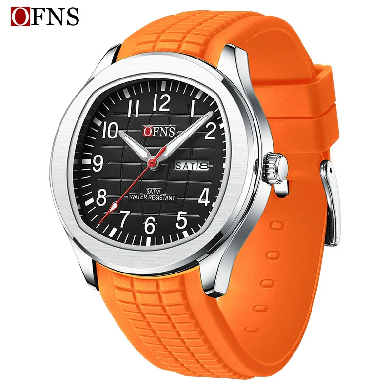 Quartz Watch Zinc Alloy Case Stainless Steel Buckle Gas Rubber Strap Round Dial Leisure Style Waterproof For Men And Women - Image 6