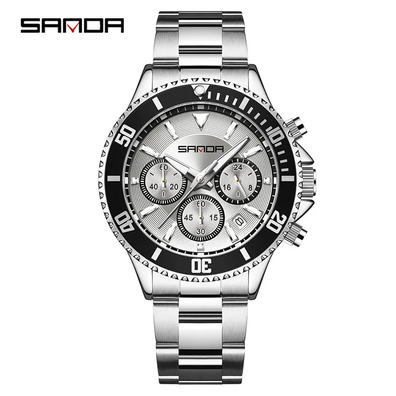 Quartz Watch Zinc Alloy Mineral Tempered Glass Solid Steel Strip Round Dial Women's Fashionable Waterproof - Image 3