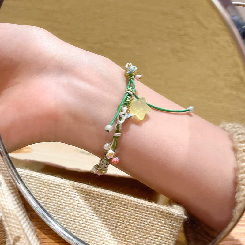 Resin Handmade Foreststyle Star And Flower Bracelet And Necklace Set For Women - Image 4