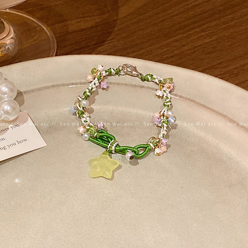 Resin Handmade Foreststyle Star And Flower Bracelet And Necklace Set For Women - Image 6