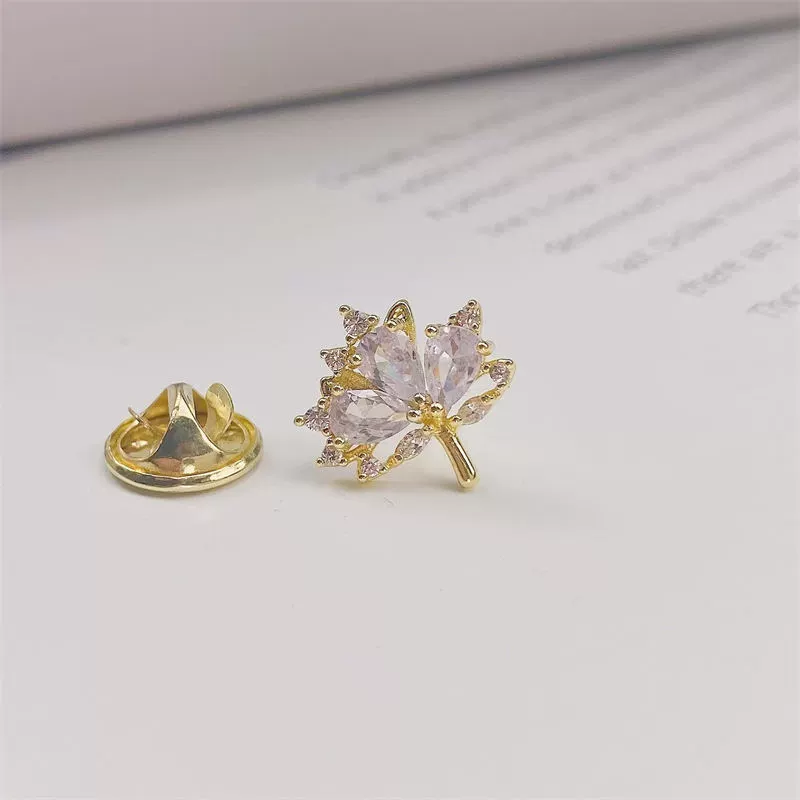Retro Blue Crystal Alloy Antirunning Light Buckle Brooch With Flower Pattern Electroplated For Women - Image 12