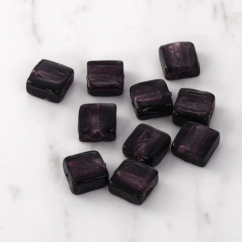 Retro Glass And Glaze Square Straight Hole Beads For Diy Earrings Necklaces And Bracelets - Image 17