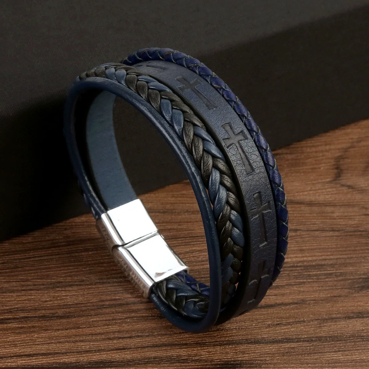 Retro Handmade Leather Braided Bracelets With Alloy Buckle And Electroplating For Men And Women - Image 8