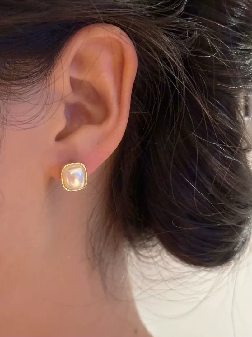 Retro Love Pearl Earrings For Women Zinc Alloy Material With Heart Pattern And Electroplating Process - Image 5