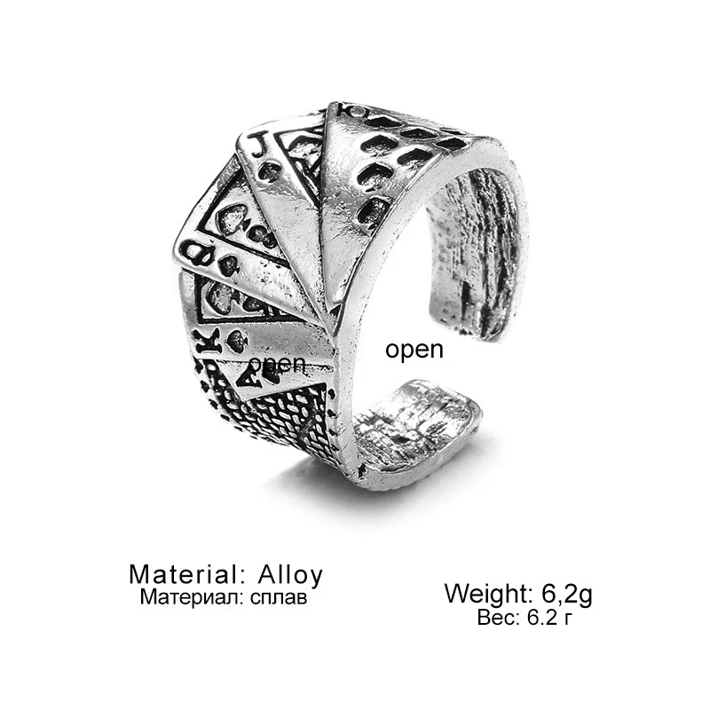 Retro Punk Style Alloy Cast Ring - Image 3