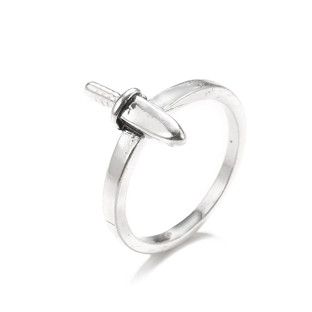 Retro Punk Style Alloy Cast Ring - Image 7