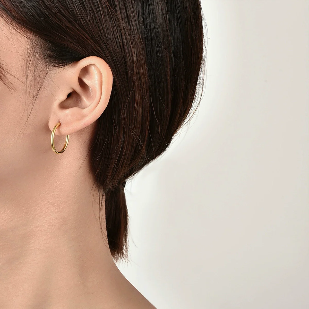 Retro Simple Fashion Geometric Metal Earrings For Women Copper Plated With 18K Gold Electroplated - Image 2