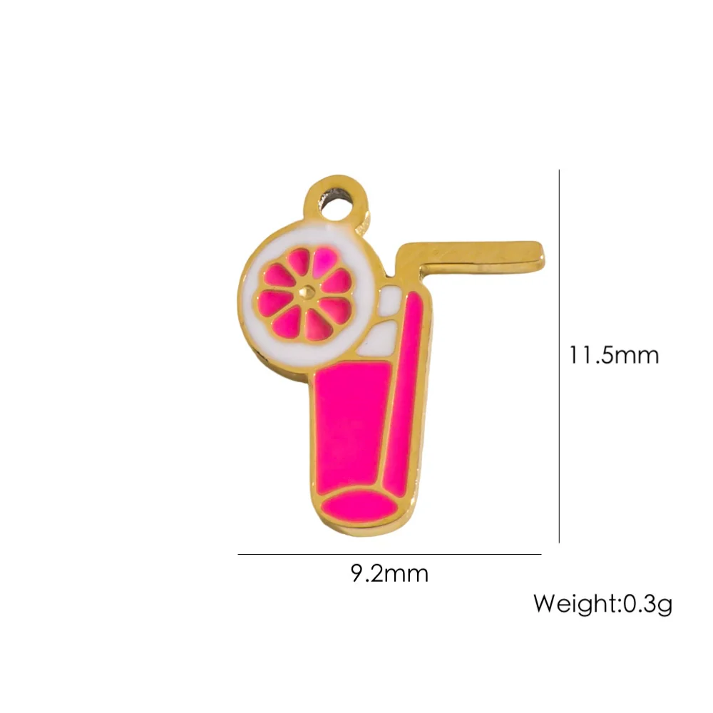 Retro Simple Jewelry Accessories Drop Oilinlaid White Shellfish Natural Stone Zircon Stainless Steel Pendant With Electroplating Process - Image 6