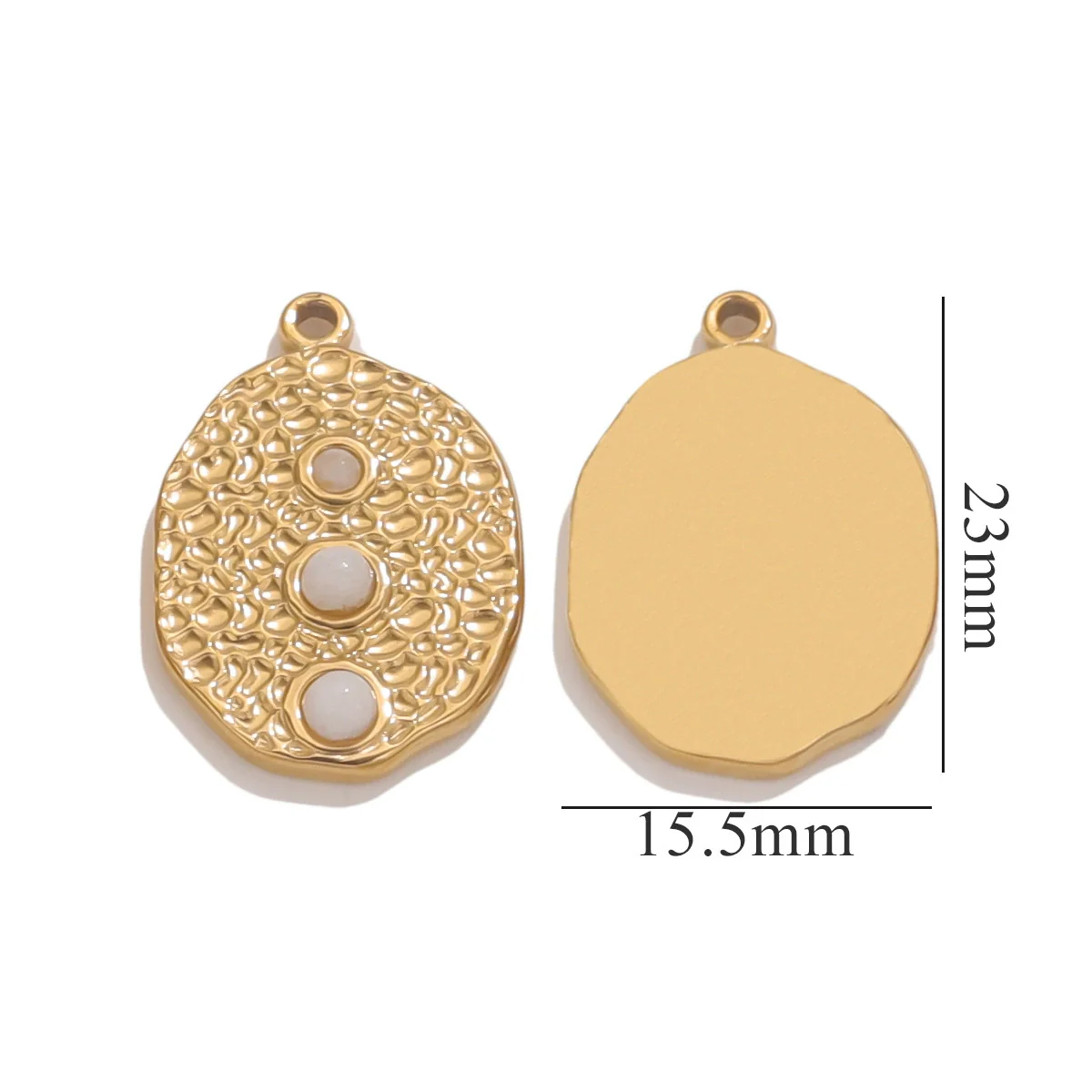 Retro Titanium Steel Necklace With Natural Stone Tiger Eye And Angel Pattern Electroplating Treatment Diy Pendant Jewelry Accessories - Image 9