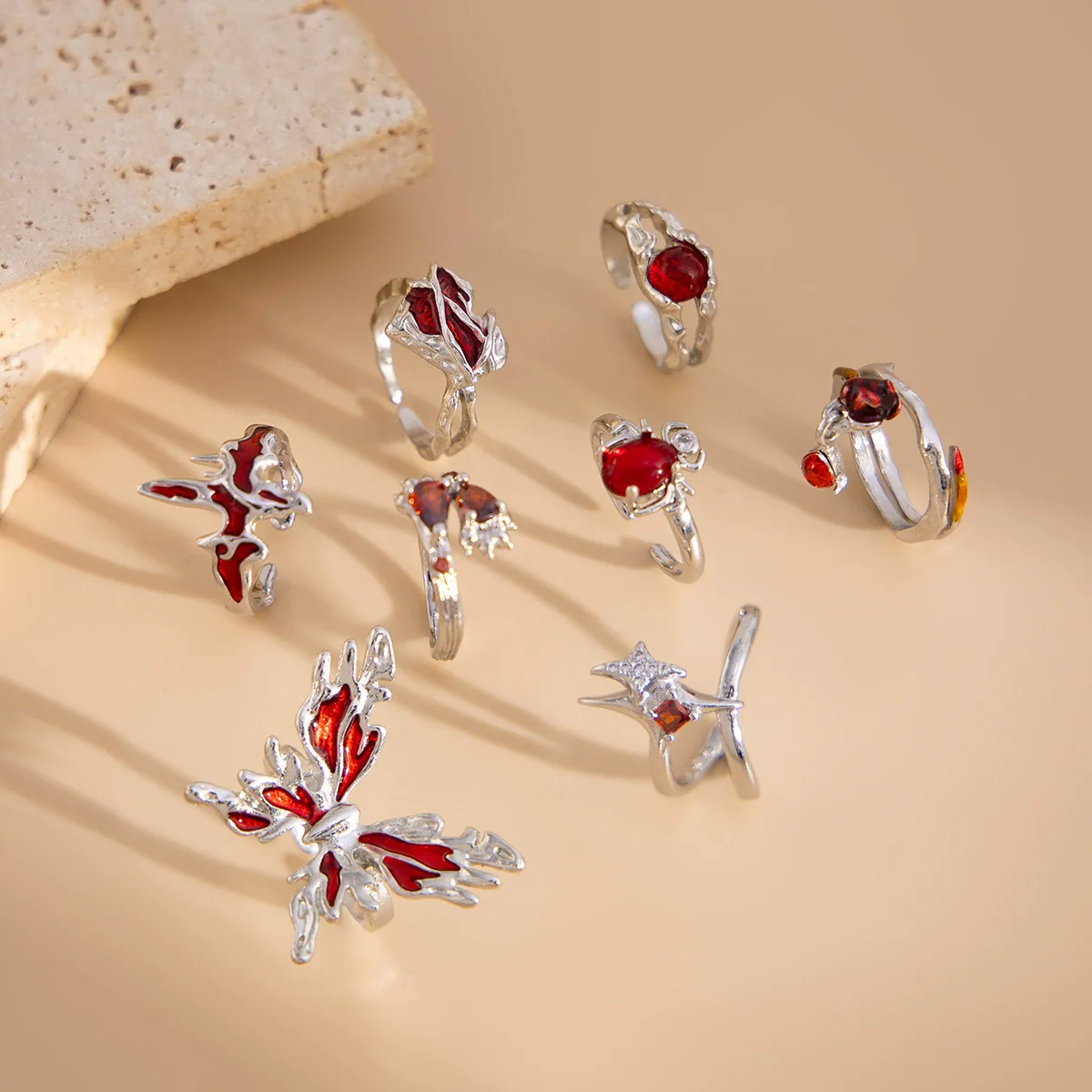 Ring Alloy Dripping Oil Animal Geometric Electroplating - Image 4