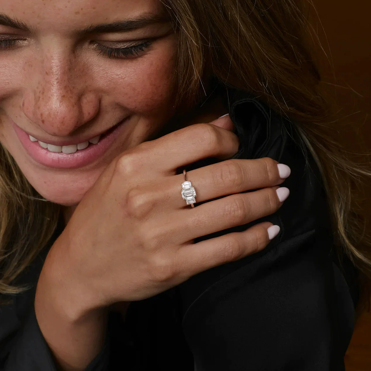 Ring Copper Zircon Geometric Light Luxury Women's Fashion Jewelry - Image 3
